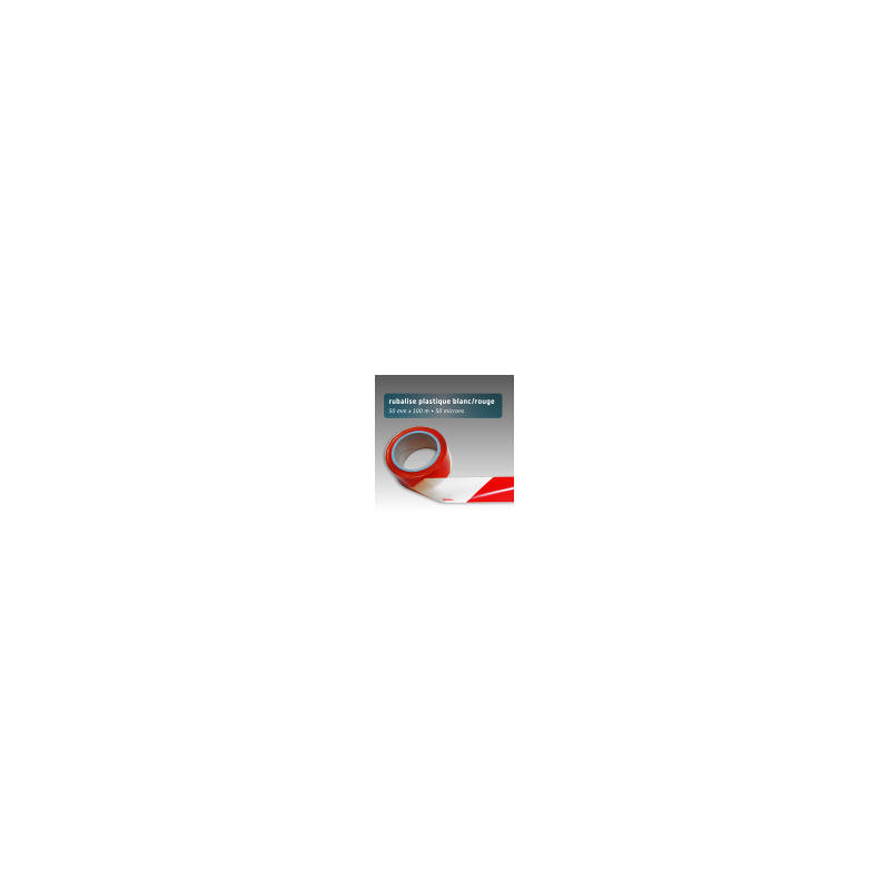 Rubalise de Chantier Plastique Rouge/Blanc 50 mm x 100 m | Balisage Sécurité