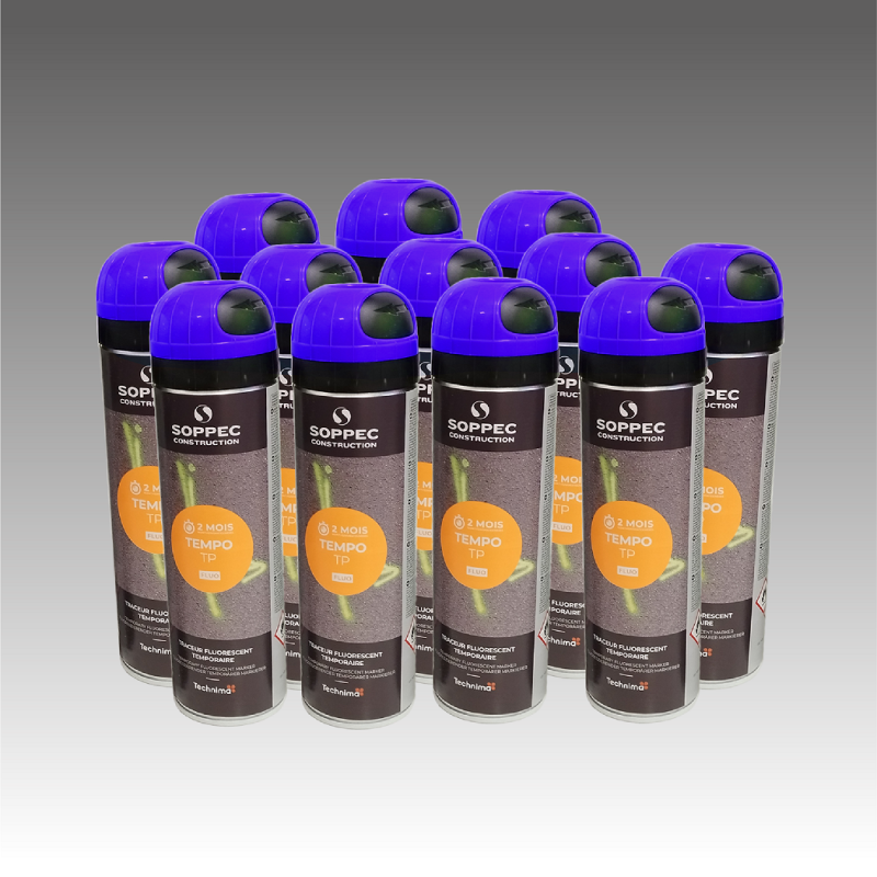 Lot de 12 bombes temporaire - Couleurs unique - 7 couleurs