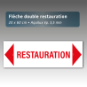 Flèche Aquilux Restauration 20x60 cm | Panneau Directionnel Découpable