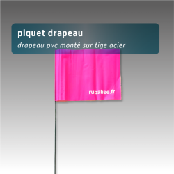 Lot de 100 piquets drapeaux 75cm - 4 coloris