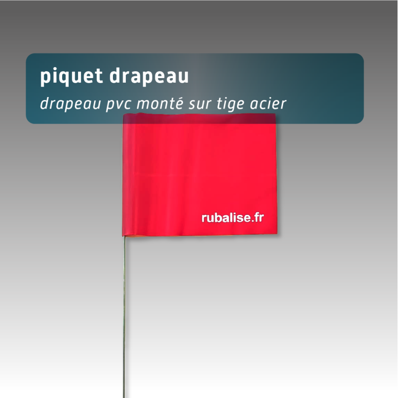 Lot de 100 piquets drapeaux 75cm - 6 coloris