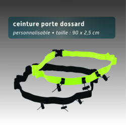 Ceinture porte dossard - 4 couleurs disponibles - personnalisable