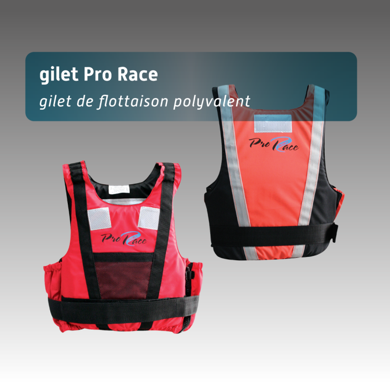 Gilet Pro Race 50N – Aide à la flottaison ISO 12402-5 sports nautiques