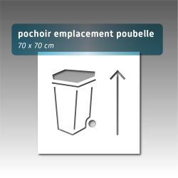 Pochoir emplacement poubelle 70 x 70 cm