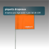 piquet drapeau signalisation 40cm - lot 100 pour baliser un parcours sol dur solide et durable