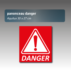Panneau Danger 30 x 27 cm | Signalétique sécurité
