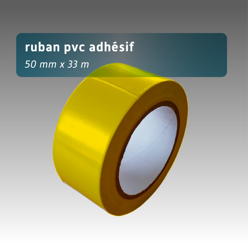 Ruban PVC adhésif 50mm*33m - couleur unie