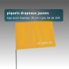 Lot de 100 piquets drapeaux 75cm - 4 coloris