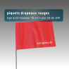 Lot de 100 piquets drapeaux 75cm - 4 coloris