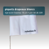 Lot de 100 piquets drapeaux 75cm - 4 coloris