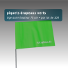 Lot de 100 piquets drapeaux 75cm - 4 coloris