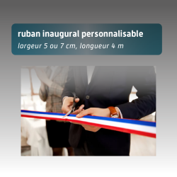 Ruban d'inauguration 4 m x 5 à 7 cm - Ruban de cérémonie pour inauguration officielle