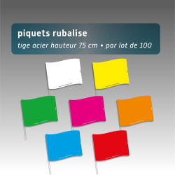 Piquets rubalise lot de 100 | Balisage et signalisation