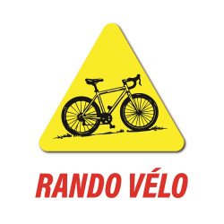 Panneau RANDO VÉLO Aquilux 70 × 90 cm - Fond blanc