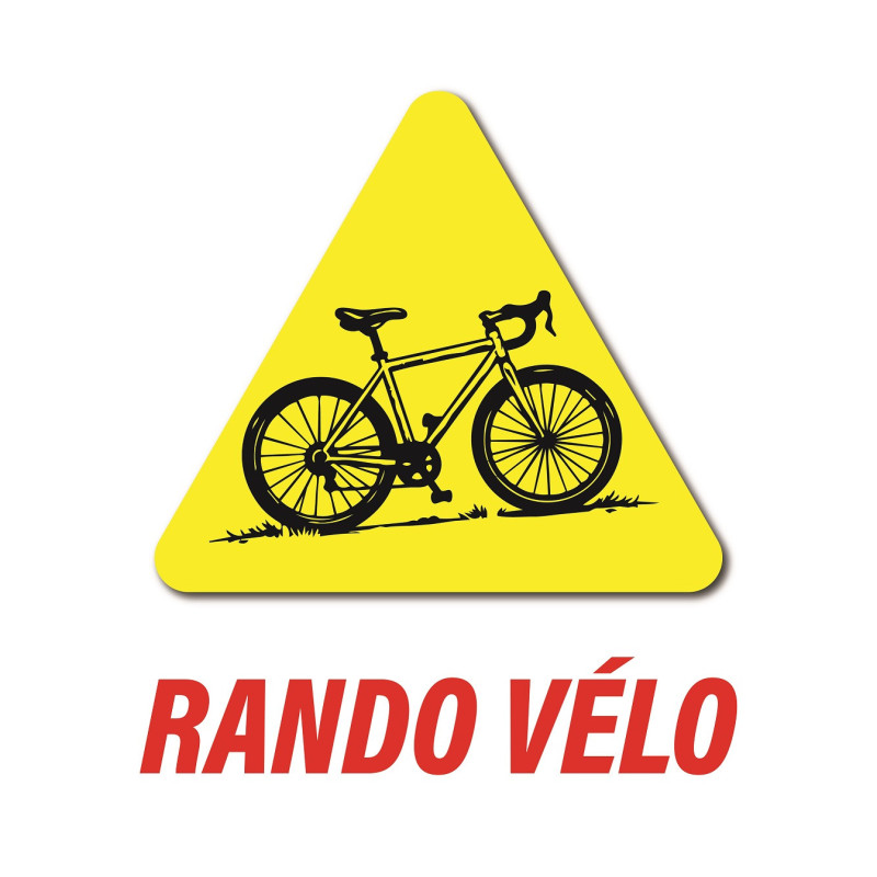 Panneau RANDO VÉLO Aquilux 70 × 90 cm - Fond blanc